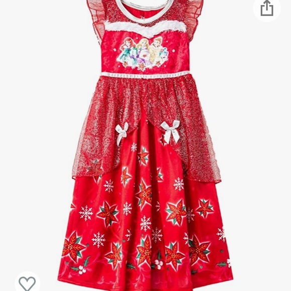 Disney Princess 2T Christmas Holiday Season Nightgown Pajamas